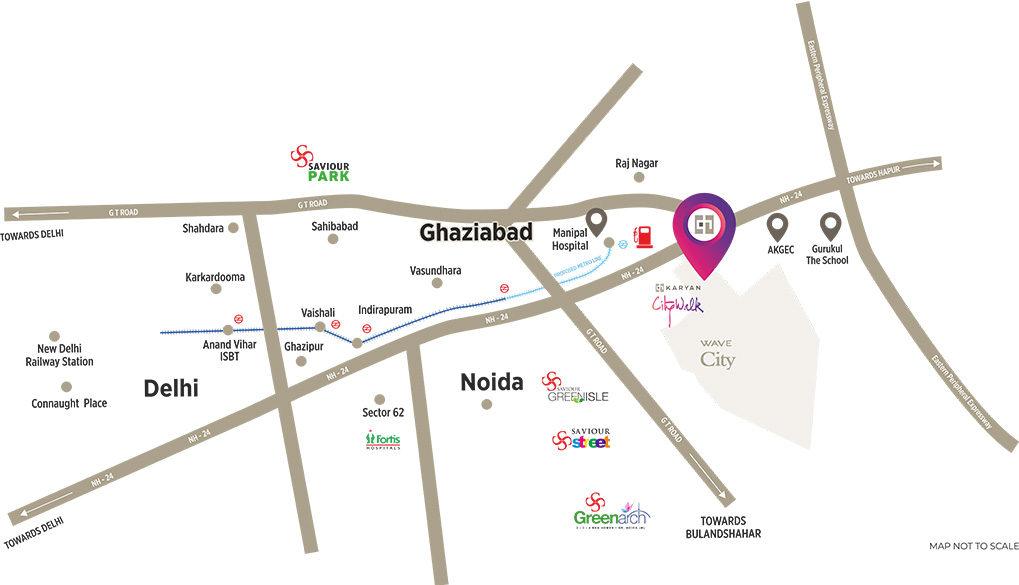 Karyan Citywalk location map